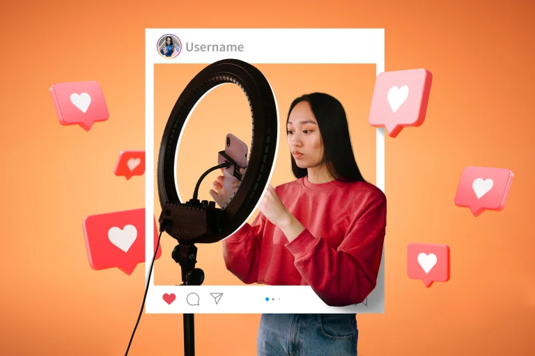 influencer post imgesi, like ve yorum butonları