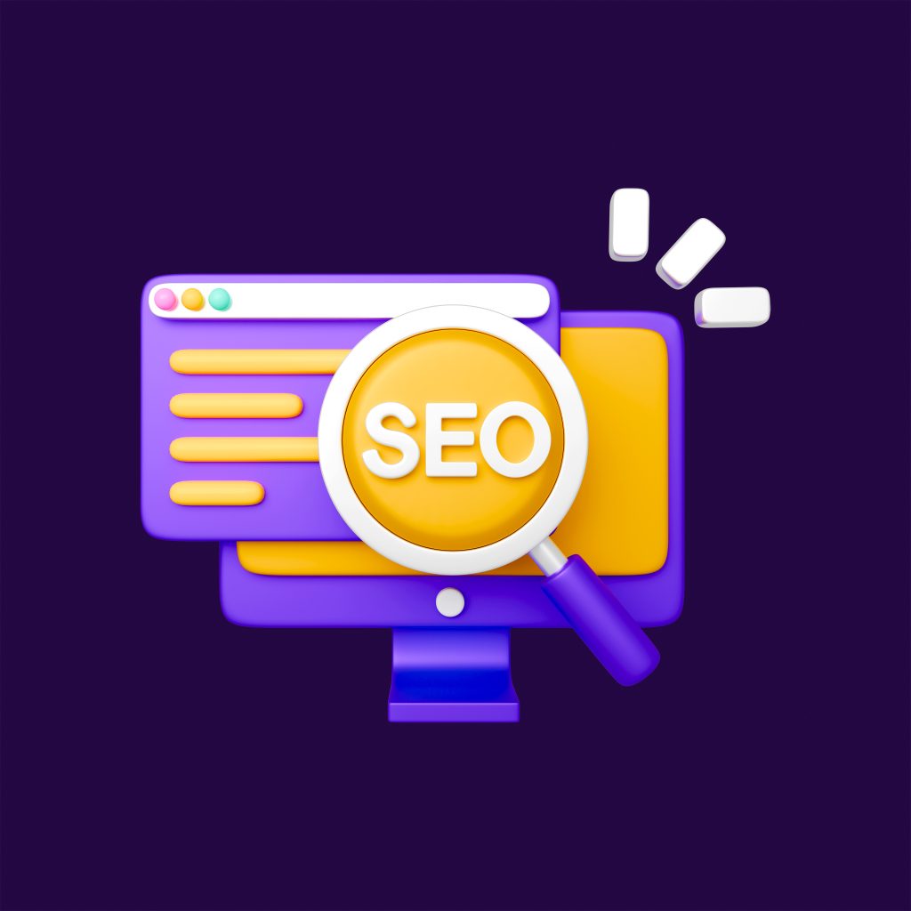 bilgisayar üzerinde yer alan google sonuç sayfası ve arama butonu imleci
