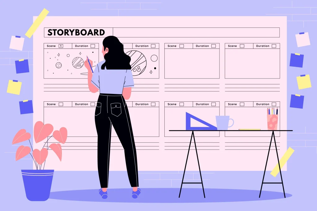 storyboard oluşturulma aşaması